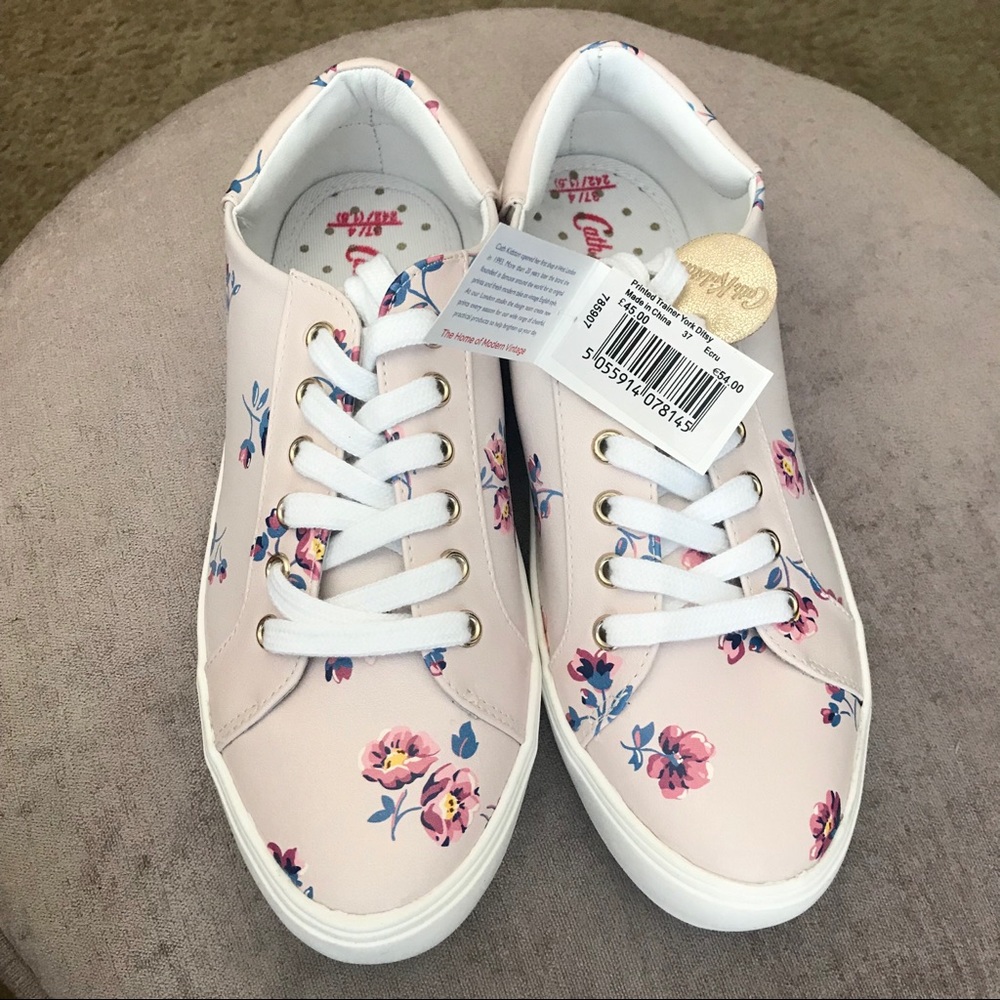 Cath Kidston retro floral leather sneakers